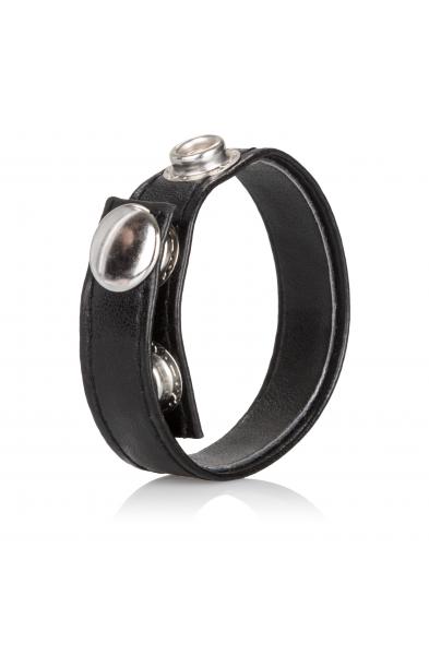Leather Black 3-Snap Ring