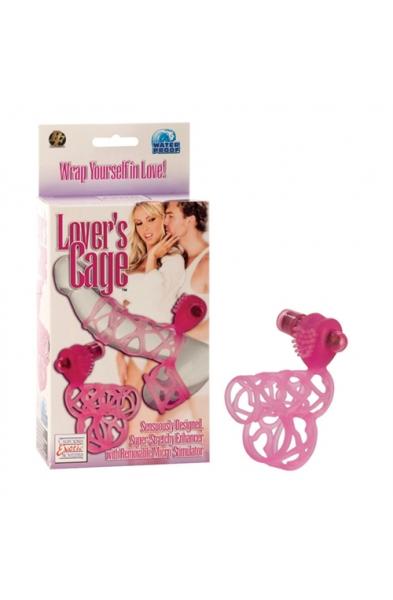 Lovers Cage Stretchy Cock Cage Comfortable Scrotum Cage - Pink