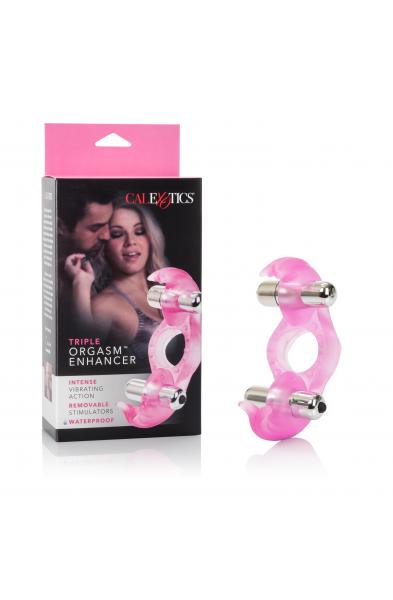 Silicone Triple Orgasm Erection Enhancer - Pink