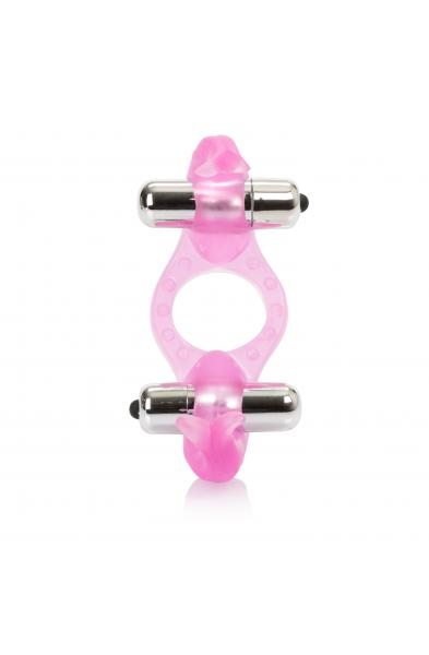 Silicone Triple Orgasm Erection Enhancer - Pink