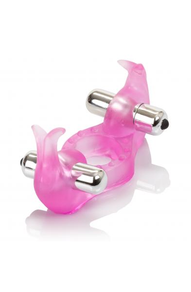 Silicone Triple Orgasm Erection Enhancer - Pink