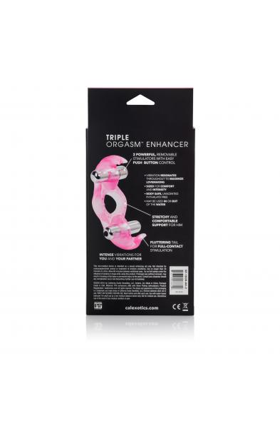 Silicone Triple Orgasm Erection Enhancer - Pink
