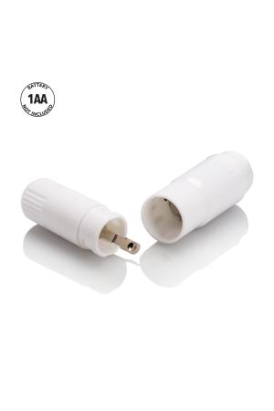 Compact Waterproof Personal Travel Massager With 4 Tips - White