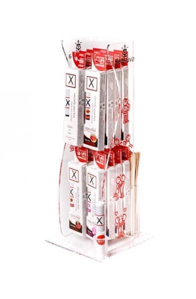 X on the Lips Buzzing Lip Balm - 16 Piece Tower Display - Assorted Flavors