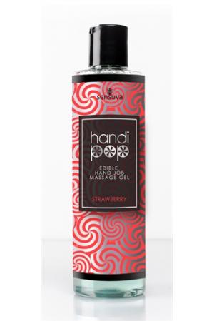 Handi Pop Handjob Massage Gel - Strawberry - 4.2 Oz.