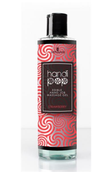 Handi Pop Handjob Massage Gel - Strawberry - 4.2 Oz.