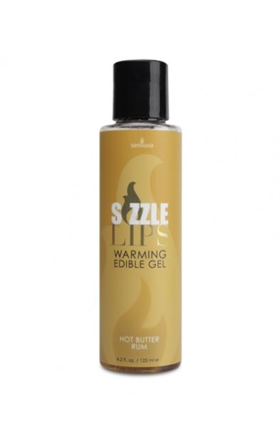 Sizzle Lips Warming Edible Gel - Hot Butter Rum - 4.2 Oz.