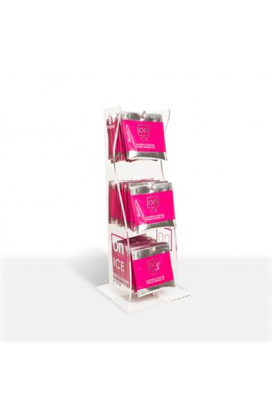On Ice Buzzing & Cooling Female Arousal Oil - 40 Piece Ampoule Tower Display