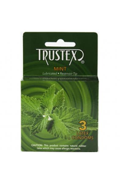 Trustex Flavored Lubricated Condoms - 3 Pack - Mint