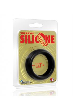 Wide Silicone Donut - Black - 1.5-Inch Diameter