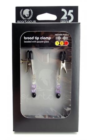 Beaded Clamps - Adjustable Broad Tip - Purple
