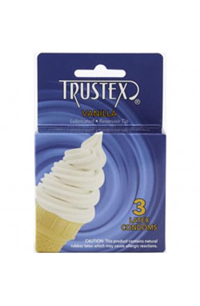 Trustex Flavored Lubricated Condoms - 3 Pack - Vanilla
