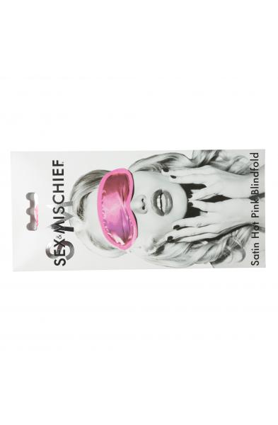 Sex and Mischief Satin Blindfold - Hot Pink