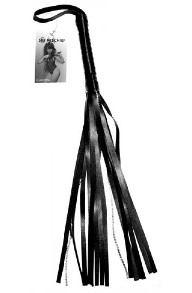 Sex and Mischief Crystal Whip - Black