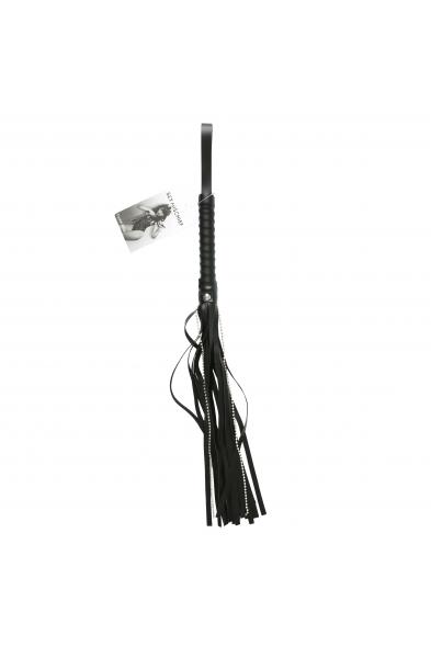 Sex and Mischief Crystal Whip - Black