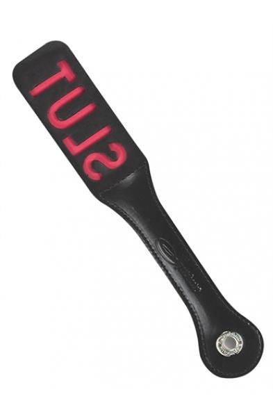 12 Inch Leather Impression Paddle - Slut