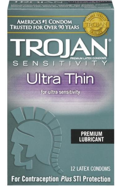 Trojan Sensitivity Ultra Thin Lubricated  Condoms - 12 Pack