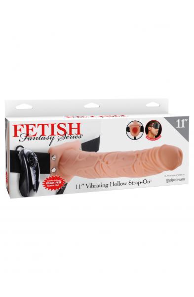 Fetish Fantasy Series 11-Inch Vibrating  Hollow Strap-on - Flesh