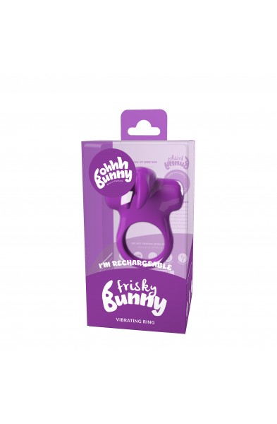 Ohhh Bunny Frisky Bunny Vibrating Ring - Perfectly Purple