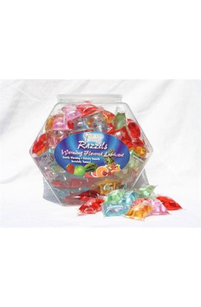 Razzels Warming Lubricant - 100 Pillow Fishbowl - Assorted Flavors