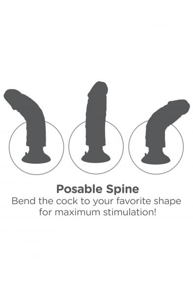 King Cock 8-Inch Vibrating Cock - Brown