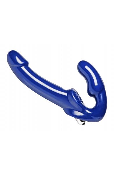 Revolver II Vibrating Strapless Strap on Dildo -  Blue