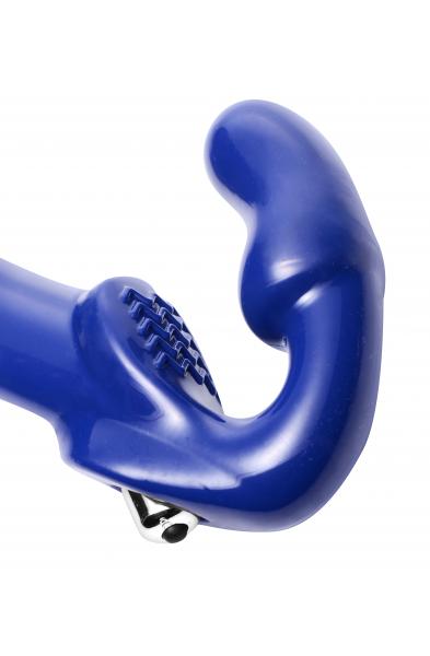 Revolver II Vibrating Strapless Strap on Dildo -  Blue