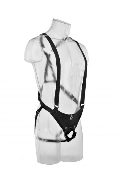 King Cock 12 Inch Hollow Strap-on Suspender  System - Flesh