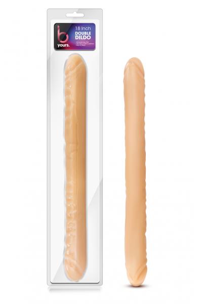 B Yours 18 Inch Double Dildo - Beige