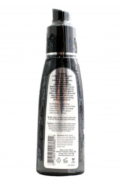 Aqua Peppermint Cocoa Flavored Water Based  Intimate Lubricant - 2 Fl. Oz. - 12 Piece Display