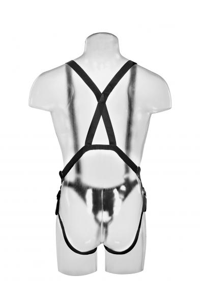 King Cock 10" Hollow Strap-on Suspender System -  Flesh