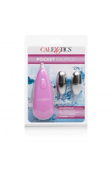 Pocket Exotics Waterproof Double Silver Bullets -  Pink