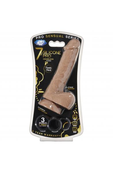 7 Inch Silicone Pro Odorless Dong - Tan