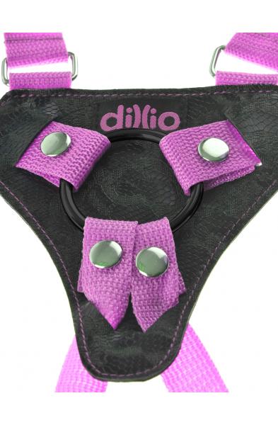 Dillio Pink - 7 Inch Strap-on Suspender Harness  Set