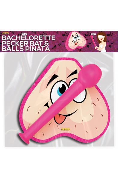 Bachelorette Pecker Bat & Balls Pinata