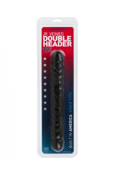 Jr. Veined Double Header 12 Inches - Black