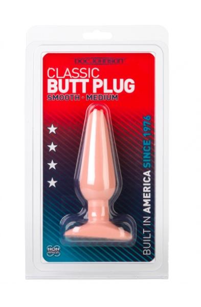 Classic Butt Plug Smooth - Medium - White