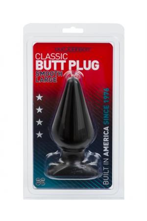 Classic Butt Plug Smooth - Large - Black