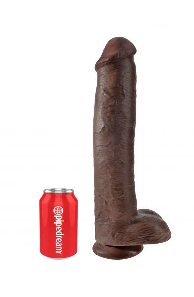 King Cock 15" Cock Wtih Balls - Brown
