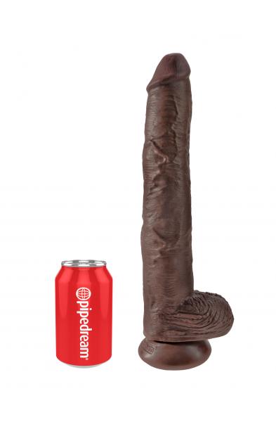 King Cock 14 Inch Cock With Balls - Brown