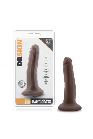 Dr. Skin - 5.5 Inch Cock With Suction Cup - Chocolate