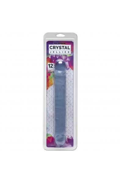 Crystal Jellies Jr Double Dong 12 Inch - Clear
