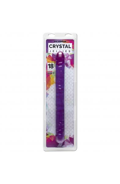 Crystal Jellies 18 Inch Double Dong - Purple