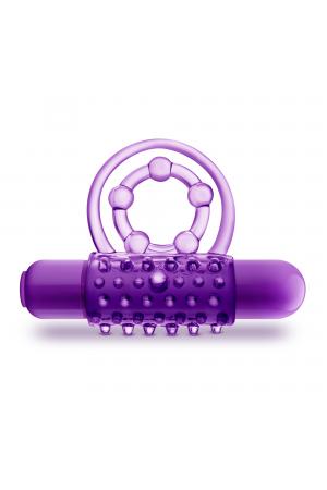 Play With Me - the Player - Vibrating Double Strap Ring - Purple