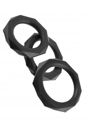 Fantasy C-Ringz Silicone Designer Stamina Set  Black