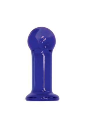 The 9's First Glass Indigo Anal Plug - Blue