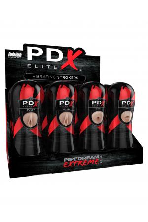 Pdx Elite Vibrating Pussy Mouth Ass Stroker  Display of 12
