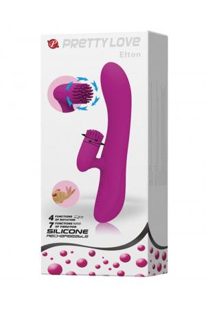 Pretty Love Elton Spinning Ticklers Rabbit - 11 Function - Fuchsia