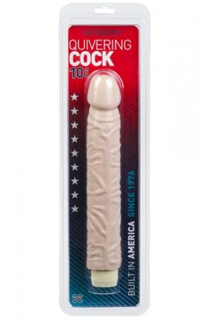 Quivering Cock 10 Inch - White