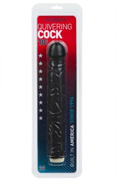 Quivering Cock 10 Inch - Black
